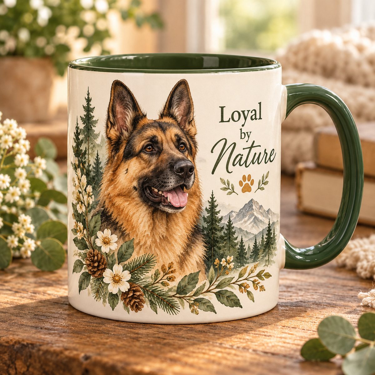 Dog Lover Floral Ceramic Mug – A Loyal Heart, A Forever Friend