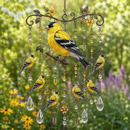 🐦 Stained Glass Hummingbird Wind Chime – A Heavenly Melody for Your Garden