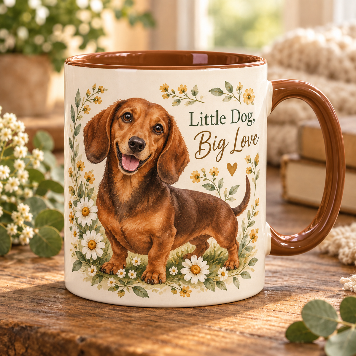 Dog Lover Floral Ceramic Mug – A Loyal Heart, A Forever Friend