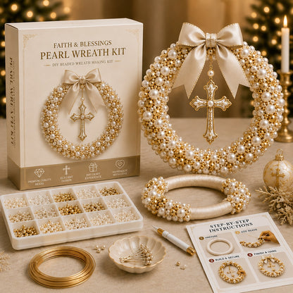 DIY Pearl Wreath Making Kit – Handmade Beaded Holiday Decor