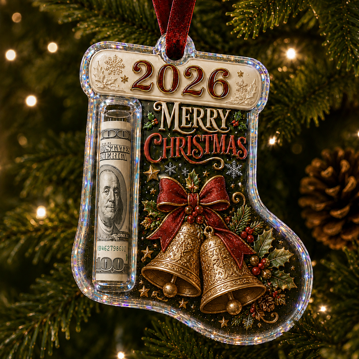 🎅 2026 Christmas Gift 50% Off--Cash Clip Christmas Tree Ornament