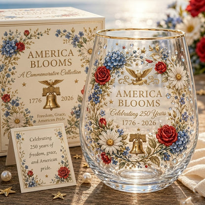 American 250th Bicentennial Commemorative Whiskey Glass