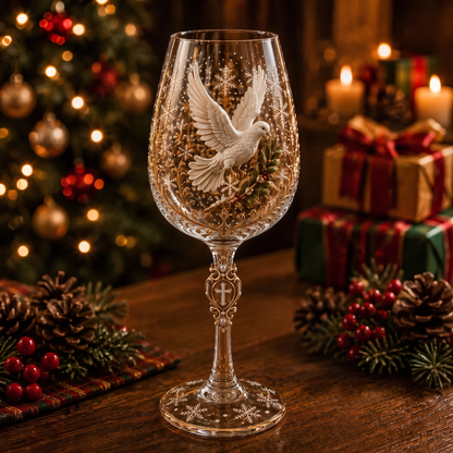 🎅 2026 Christmas Gift 50% Off – Faith & Grace 3D Christian Wine Glass Set