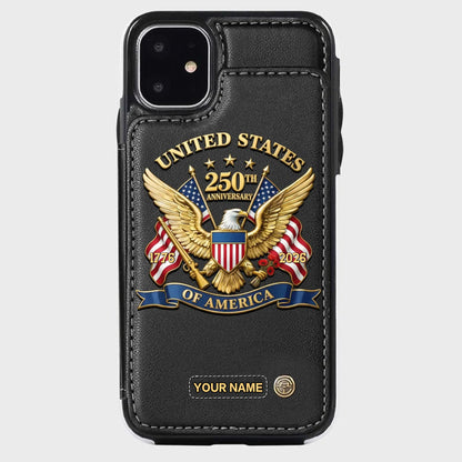 【Father's Day 50% OFF】United States 250th Anniversary Custom Wallet Phone Case