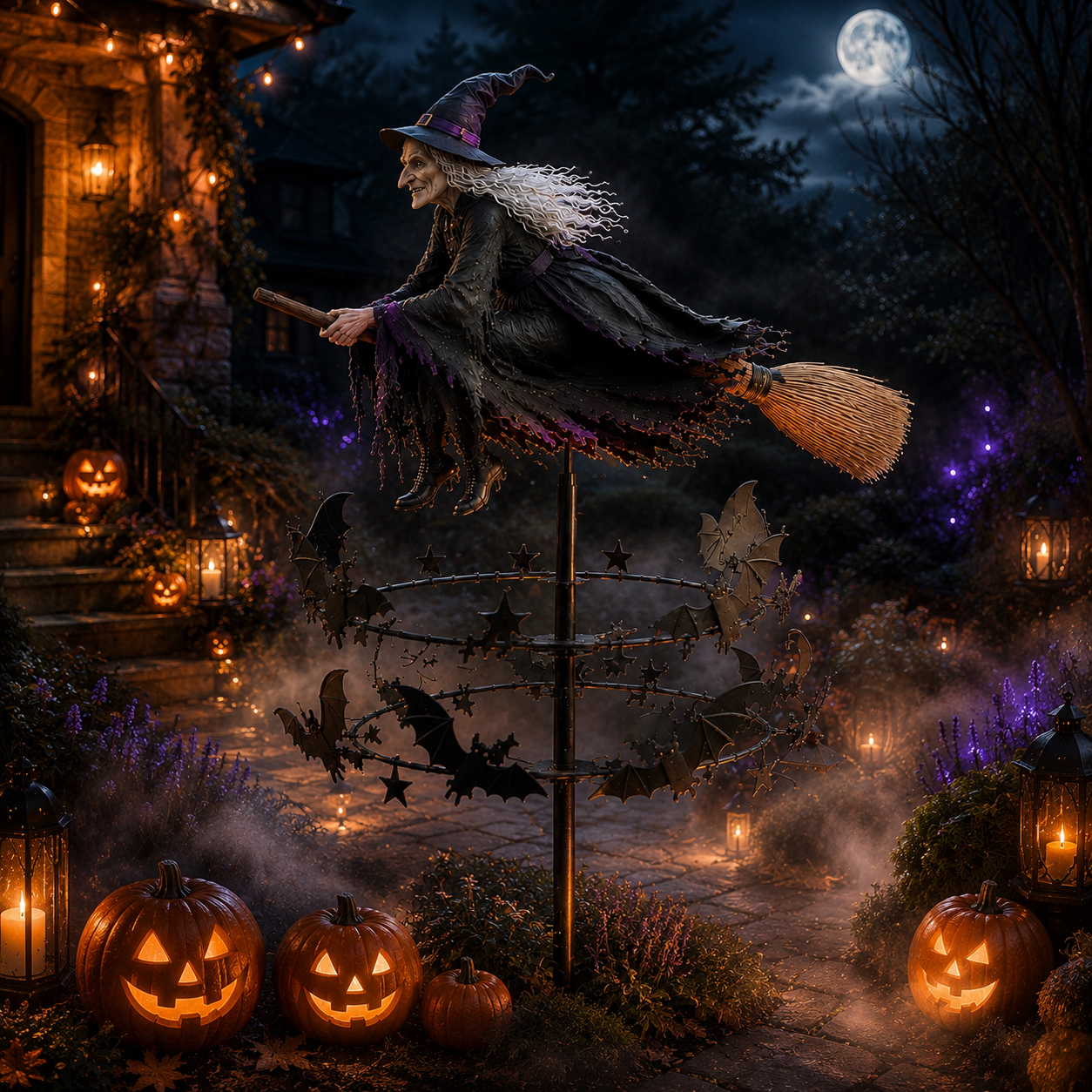 The Enchanted Witch Garden Wind Spinner