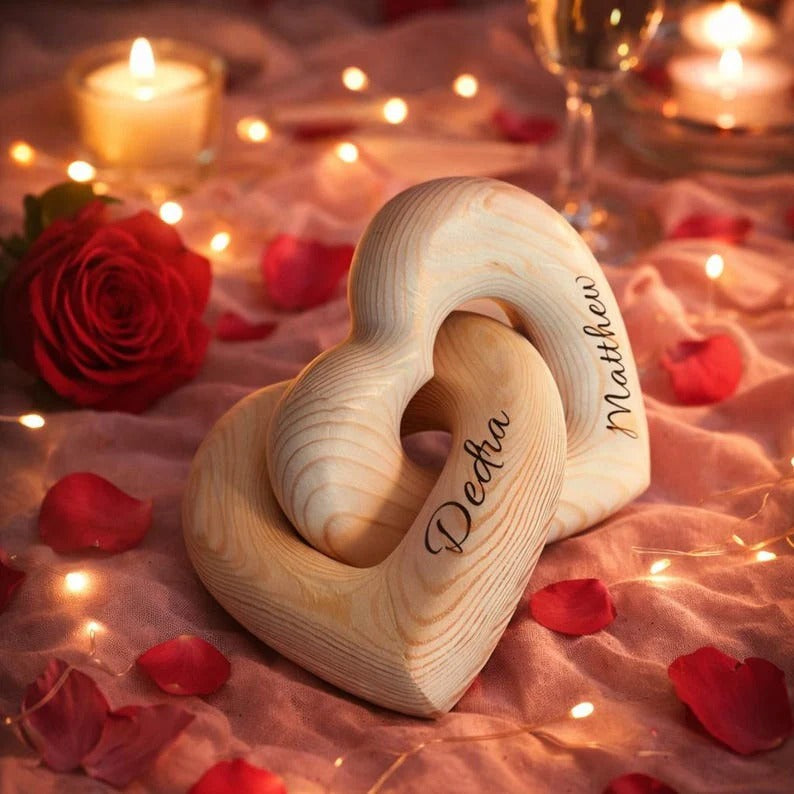 Personalized Names Infinity Heart Sculpture-Romantic Couple Keepsake