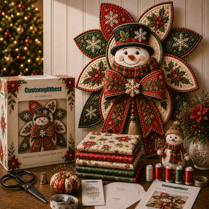 🧵Christmas Quilt Bow DIY Sewing Kit
