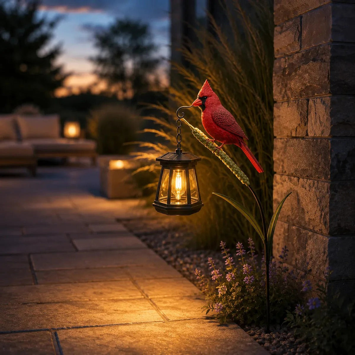 Cardinal Solar Lantern - A Warm Garden Light Full Of Love And Remembrance