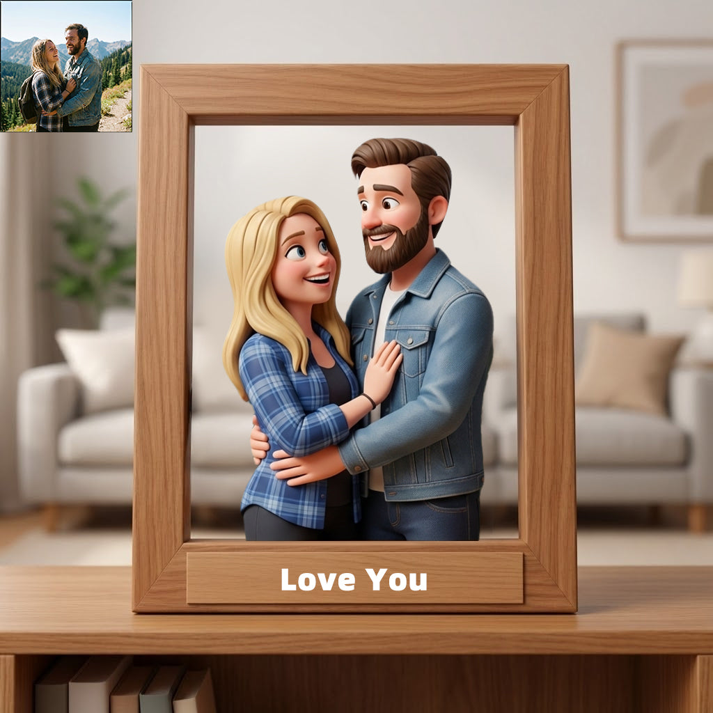Personalized Photo Frame - Gift For Couple, Wife, Husband, Boyfriend, Girlfriend, Family, Pet