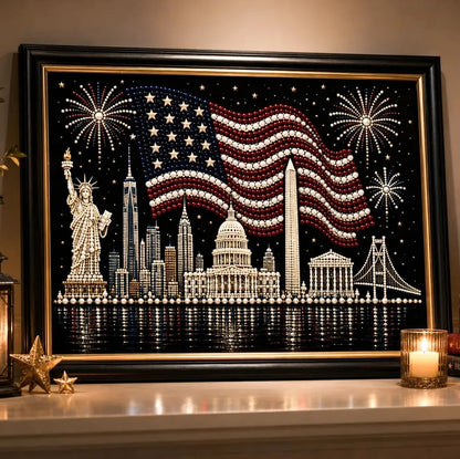 🦅🇺🇸 America 250th Anniversary Pearl Art Kit-DIY Patriotic Keepsake 1776-2026