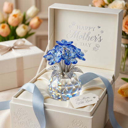 💎 Handmade Crystal Forget-Me-Not Flower Ornament