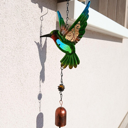 🐦Stained Glass Hummingbird Wind Chime with Bell