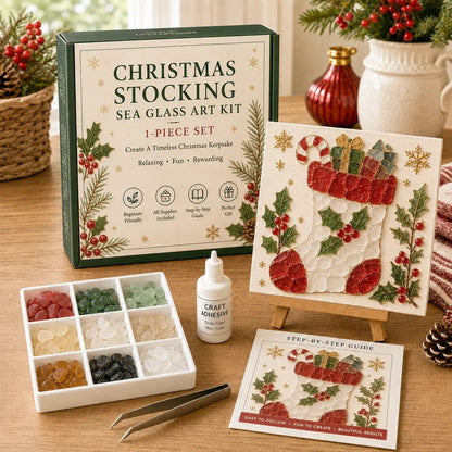 🎄🎄Beginner-Friendly DIY Christmas Sea Glass Art Kit