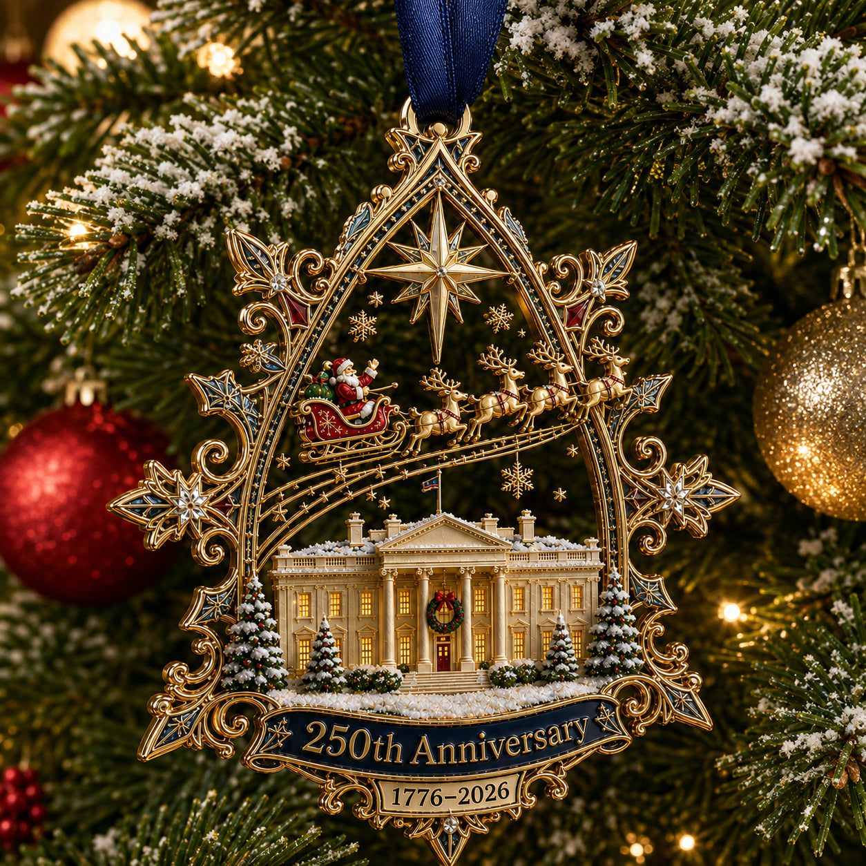 250th Anniversary Golf Christmas Ornament