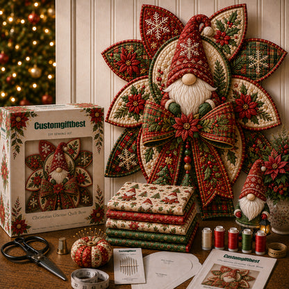 🧵Christmas Quilt Bow DIY Sewing Kit