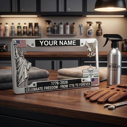 🚗 Personalized USA 250th Anniversary License Plate Frame