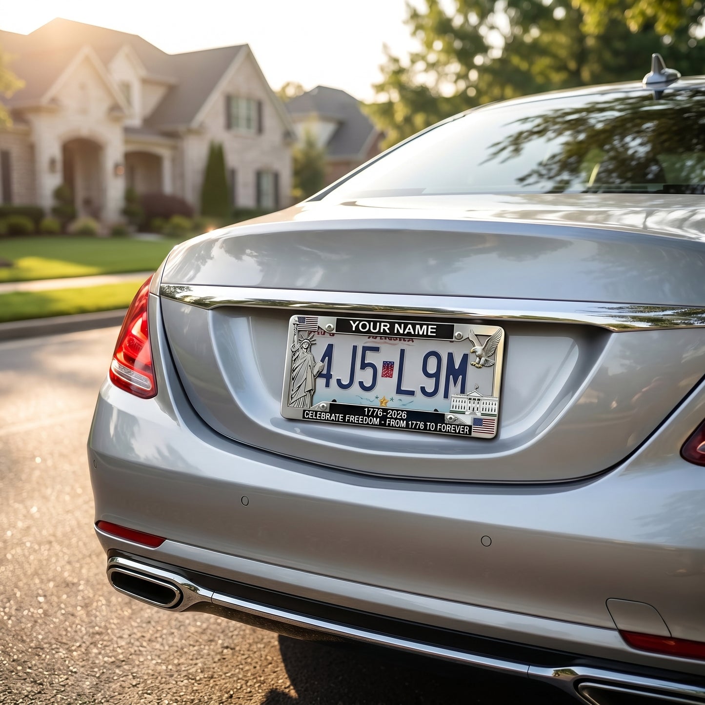 🚗 Personalized USA 250th Anniversary License Plate Frame