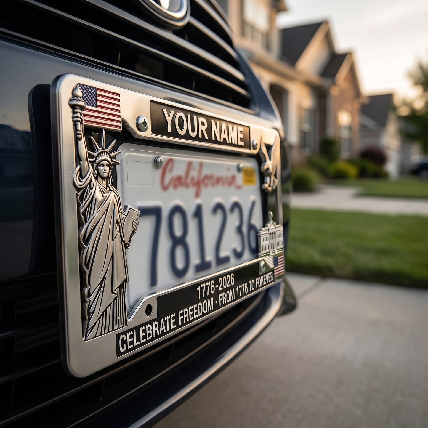 🚗 Personalized USA 250th Anniversary License Plate Frame