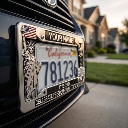 🚗 Personalized USA 250th Anniversary License Plate Frame