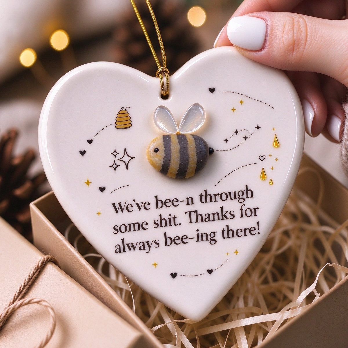 Funny Bee Sea Glass Keepsake