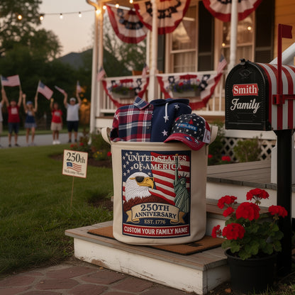 🧺 Vintage-Style Customized Laundry Basket – 250th Anniversary Edition