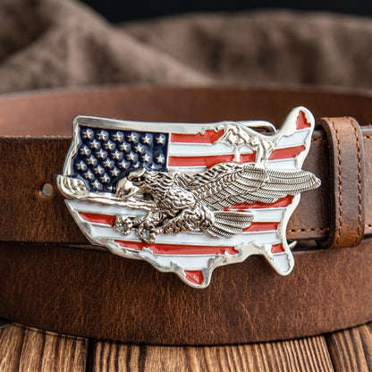 The 250th Anniversary Eagle USA Map Belt Buckle