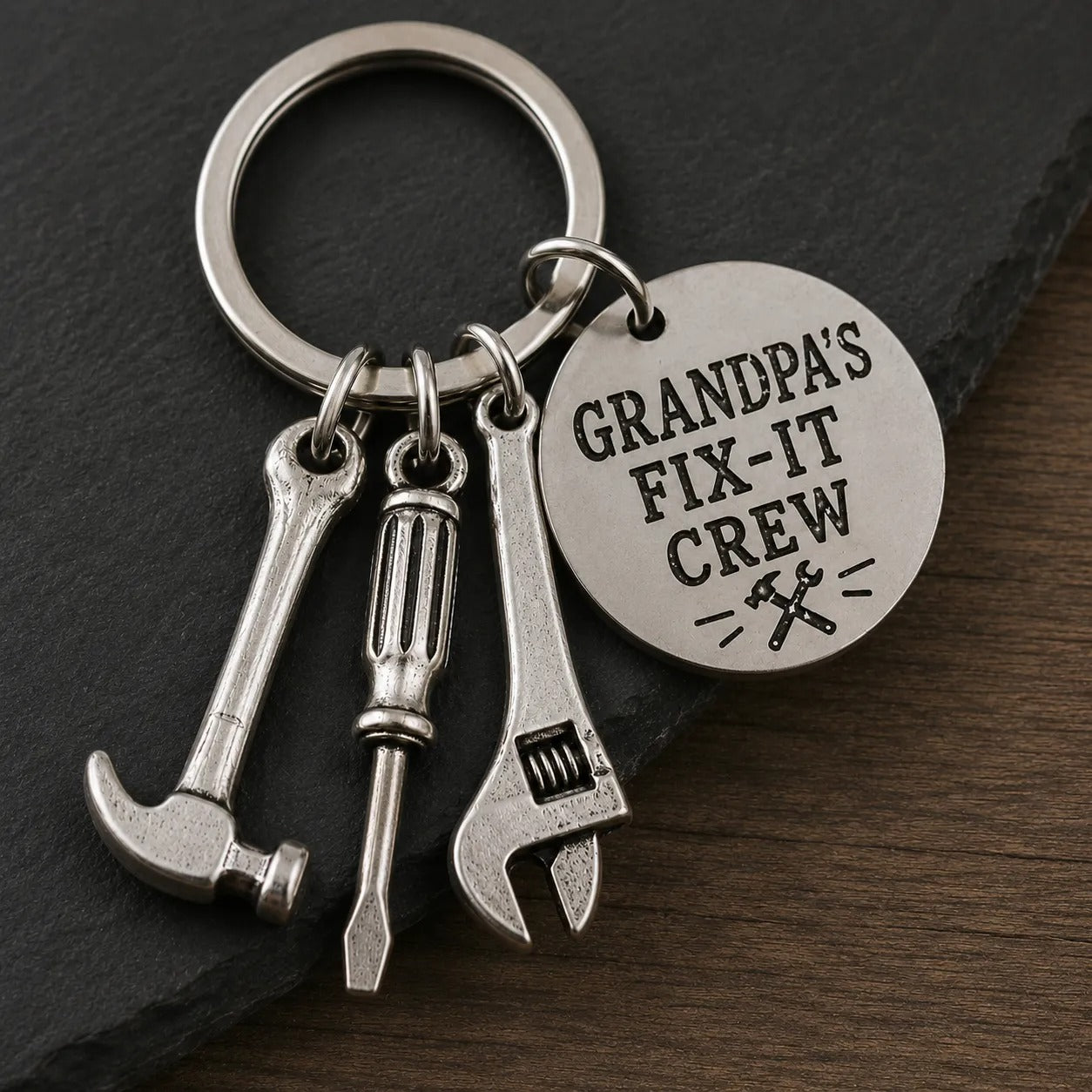 Dad’s Fix-It Crew Tool Keychain
