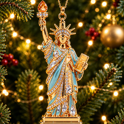 USA Landmark Crystal Christmas Ornaments – Luxury Crystal Christmas Ornaments