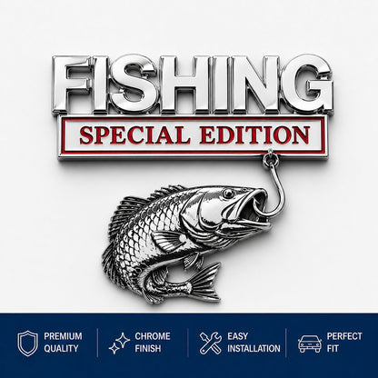 🔥LAST DAY 49% OFF- 🎣 Fishing Special Edition Premium 3D Metal Vehicle Emblem Badge