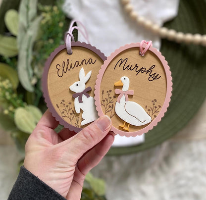 Personalized Easter Ornament / Easter Basket Tag