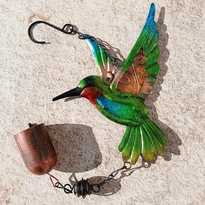 🐦Stained Glass Hummingbird Wind Chime with Bell