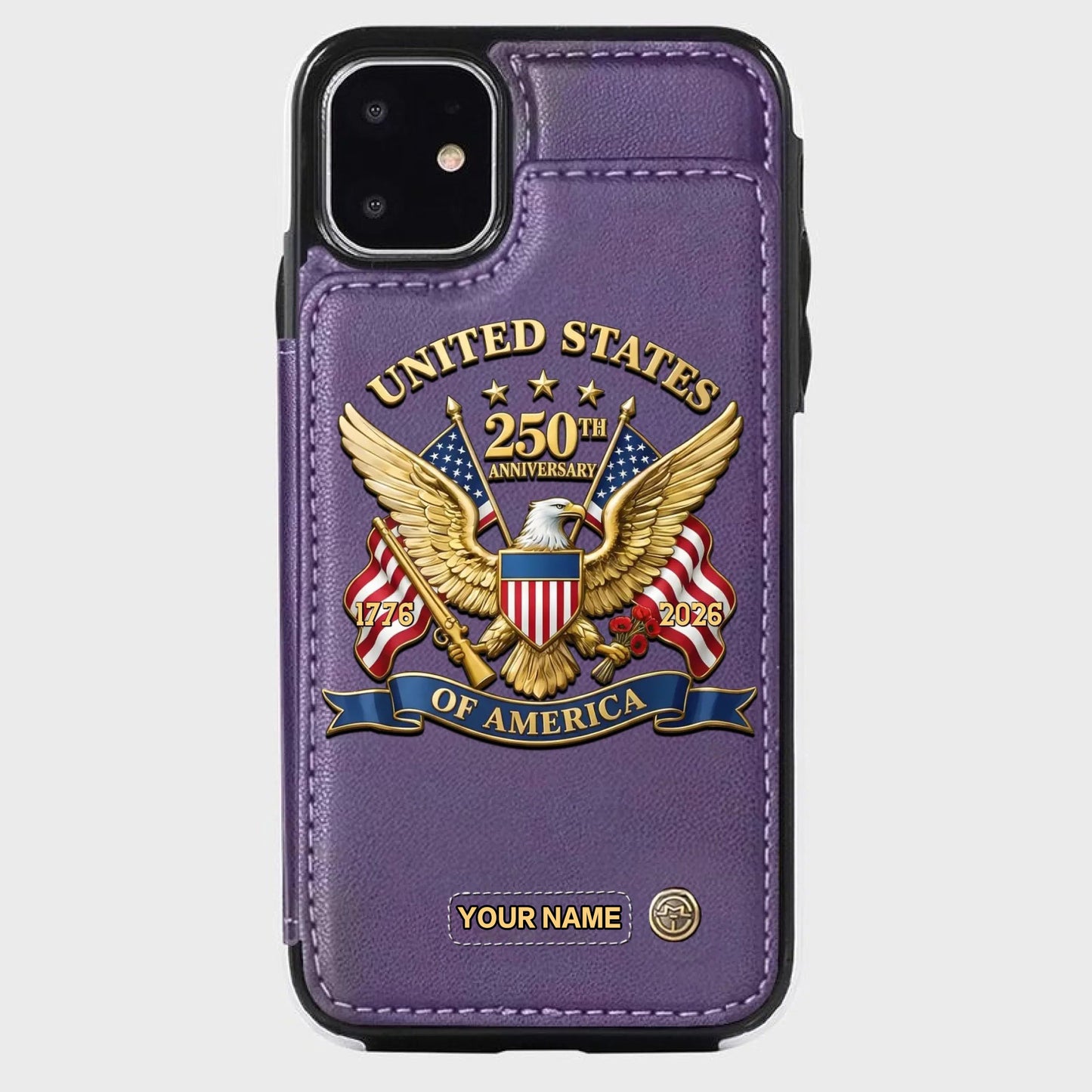 【Father's Day 50% OFF】United States 250th Anniversary Custom Wallet Phone Case