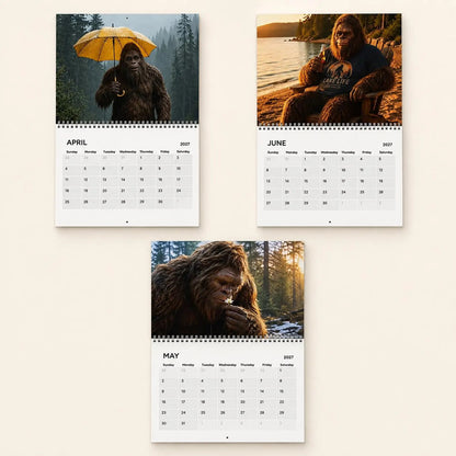 🦶 Bigfoot’s 2027 Wall Desk Calendar – Big Adventures. Good Vibes. Stay Wild.