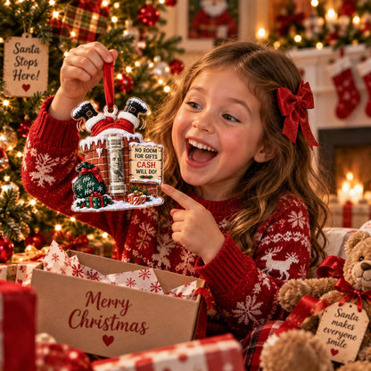 Christmas Cash Holder Ornament – Fun Money Gift Ornament for Tree