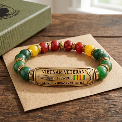 🎖️-Vietnam Veteran Tribute Beaded Bracelet with Giftbox