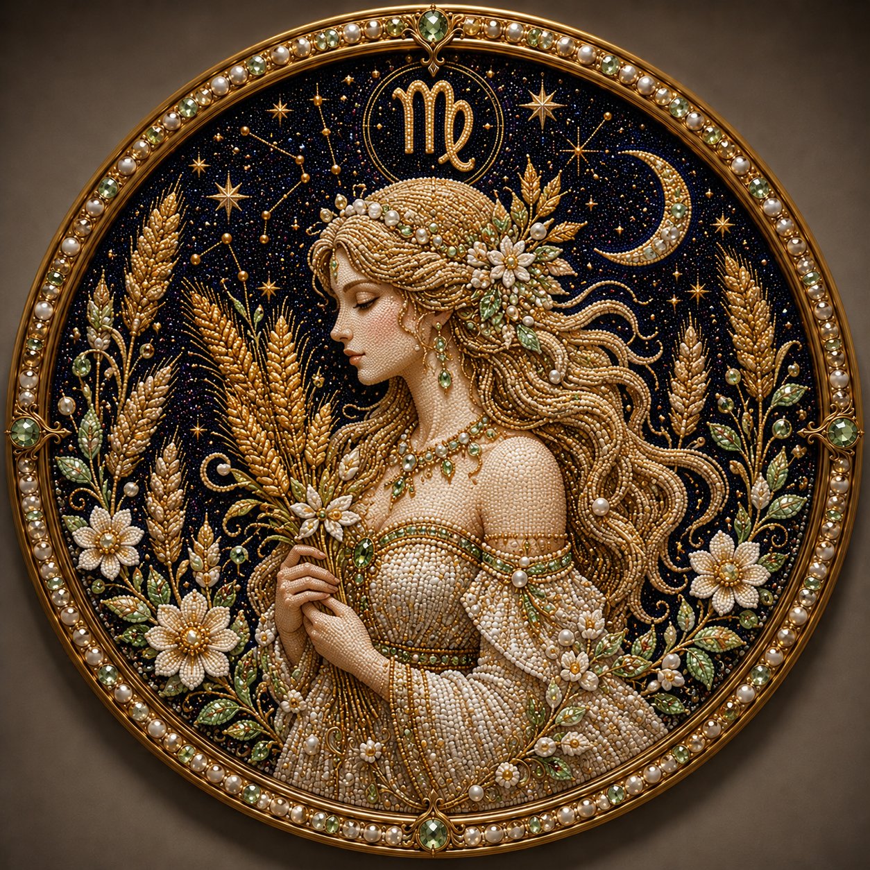 🌙♈ 12 Zodiac Signs Pearl Art Kit