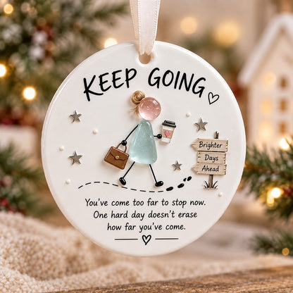 🎄 Inspirational Ceramic Ornament