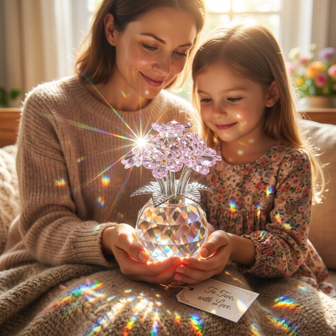 💎 Handmade Crystal Forget-Me-Not Flower Ornament