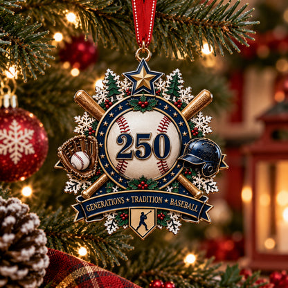 Sports "250" Milestone Christmas Ornament - Festive Holiday Keepsake Gift for Fans & Athletes