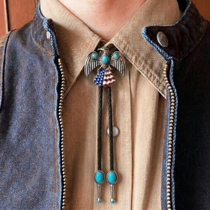 🦅 The Stars & Stripes Eagle Bolo Tie