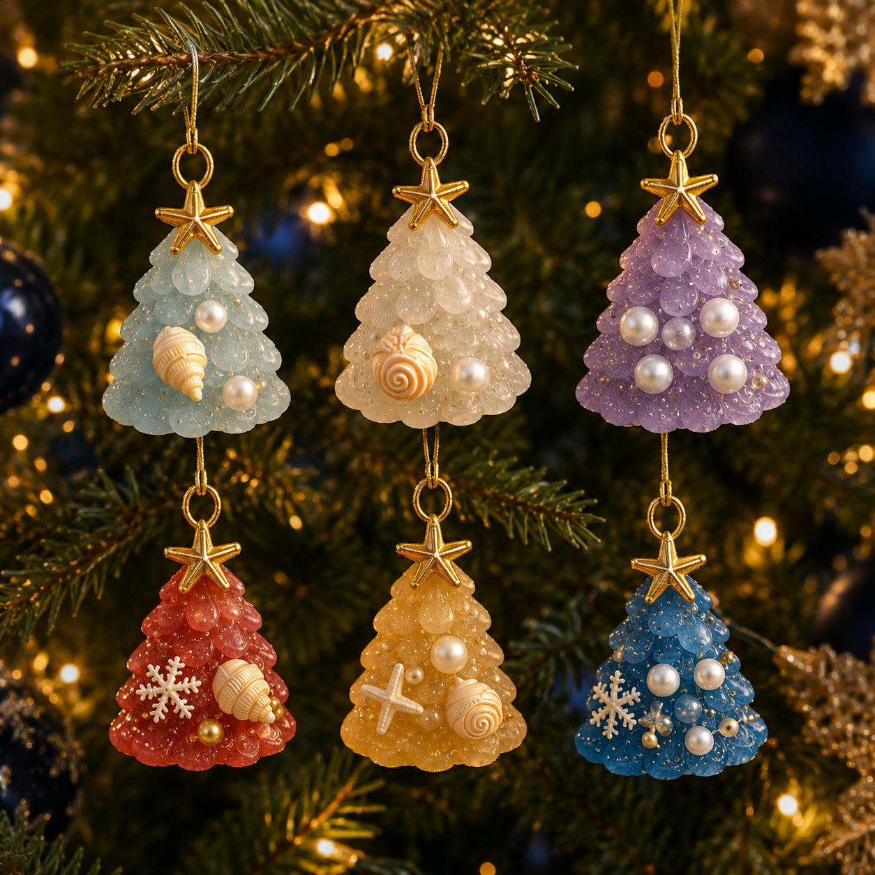 Sea Glass Christmas Tree Ornament Advent Calendar