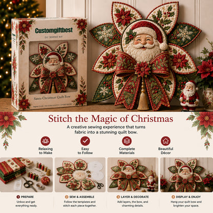 🧵Christmas Quilt Bow DIY Sewing Kit