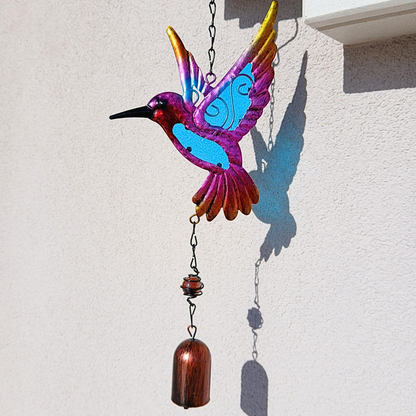 🐦Stained Glass Hummingbird Wind Chime with Bell