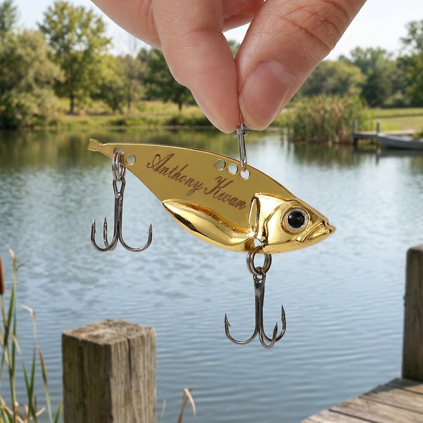 Custom Laser Engraved Fishing Lure: Personalized Gift for Dad