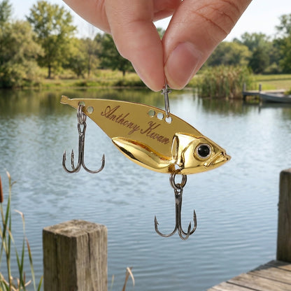 Custom Laser Engraved Fishing Lure: Personalized Gift for Dad