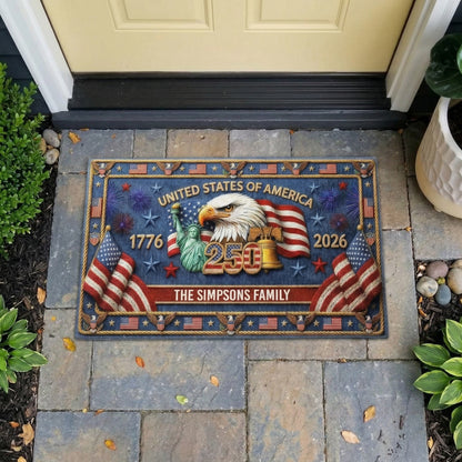 Personalized USA 250th Anniversary Welcome Mat