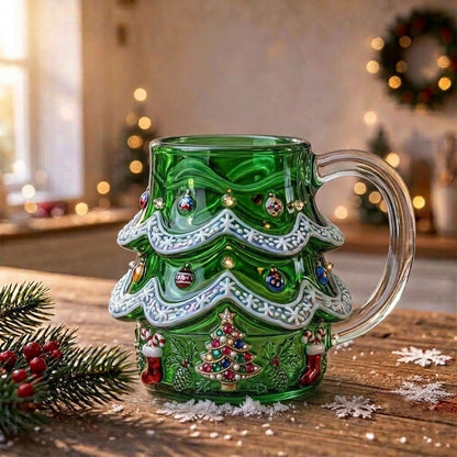 🎄✨ Christmas Character Glass Mug Collection