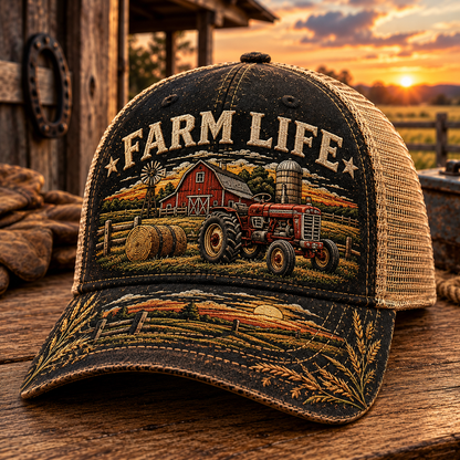 🚜🌾Farm Life Cap – A Special Gift for Farmers