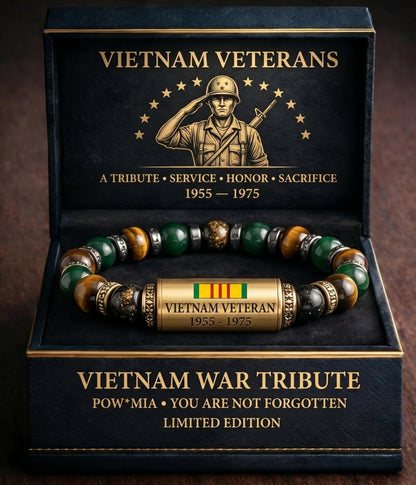 🎖️-Vietnam Veteran Tribute Beaded Bracelet with Giftbox