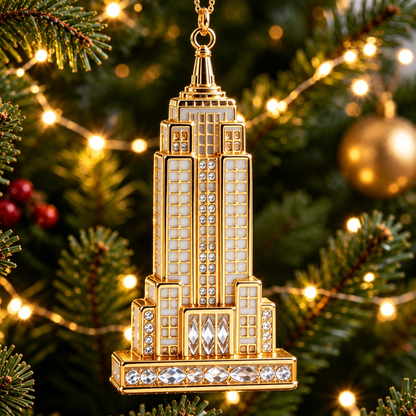 USA Landmark Crystal Christmas Ornaments – Luxury Crystal Christmas Ornaments